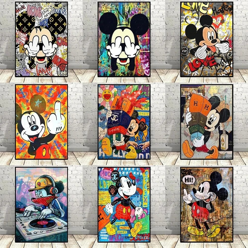 Affiche Graffiti Disney Mickey Mouse