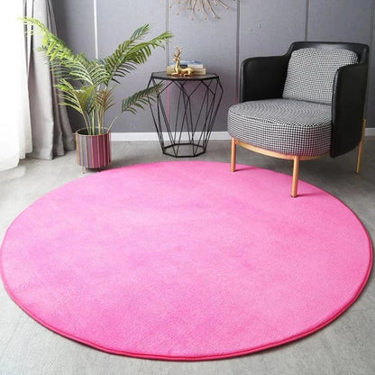 Canvanation Rose / Diam 60cm(23.6inch) Tapis De Salon Rond - En Velours Ultra Doux