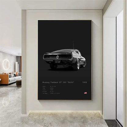 Affiche Moderne Voiture Mustang