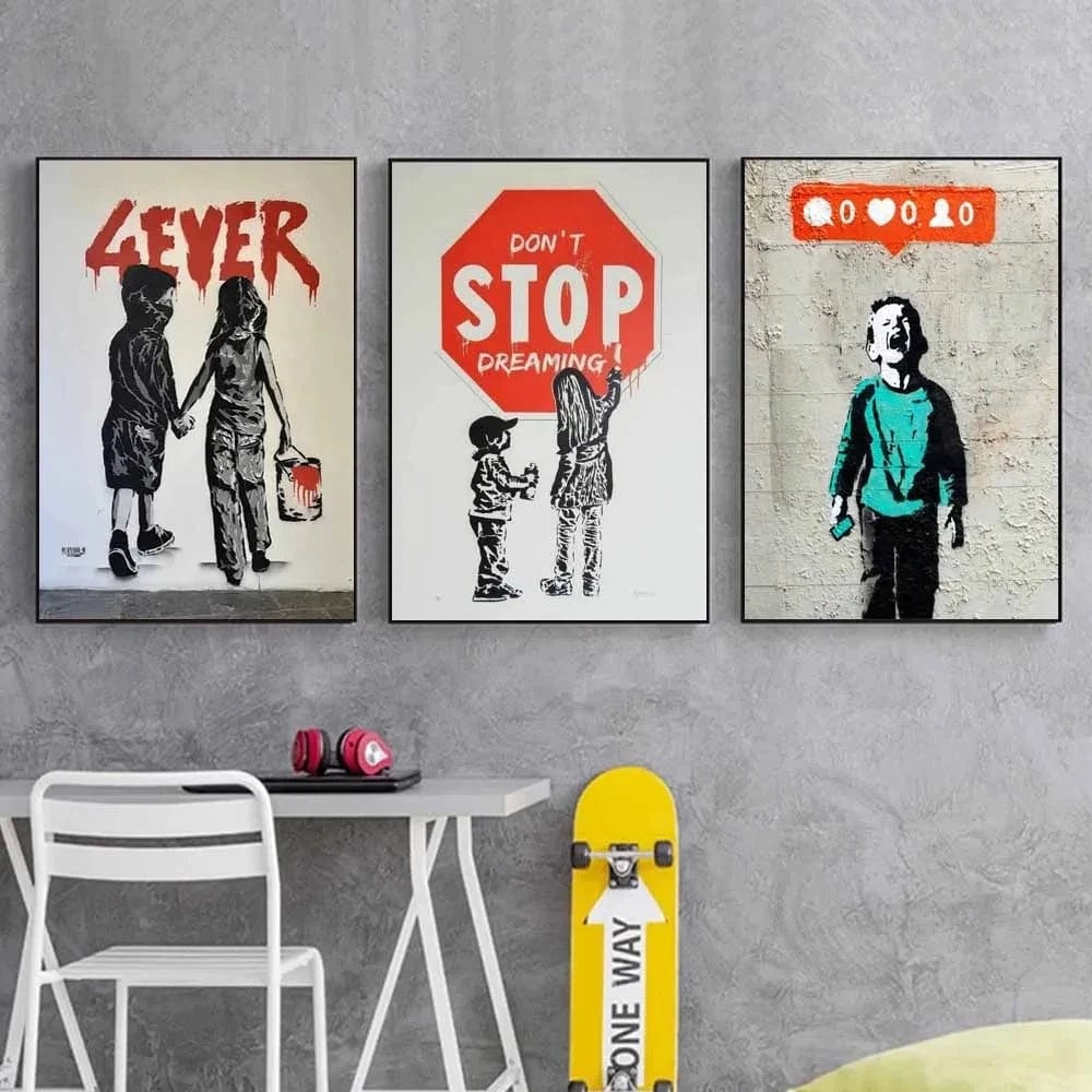 Affiche Banksy Street Art Chambre