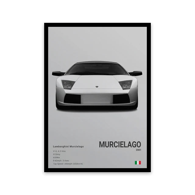 Affiche Voiture Sportif  R8 RS3 M3 M5