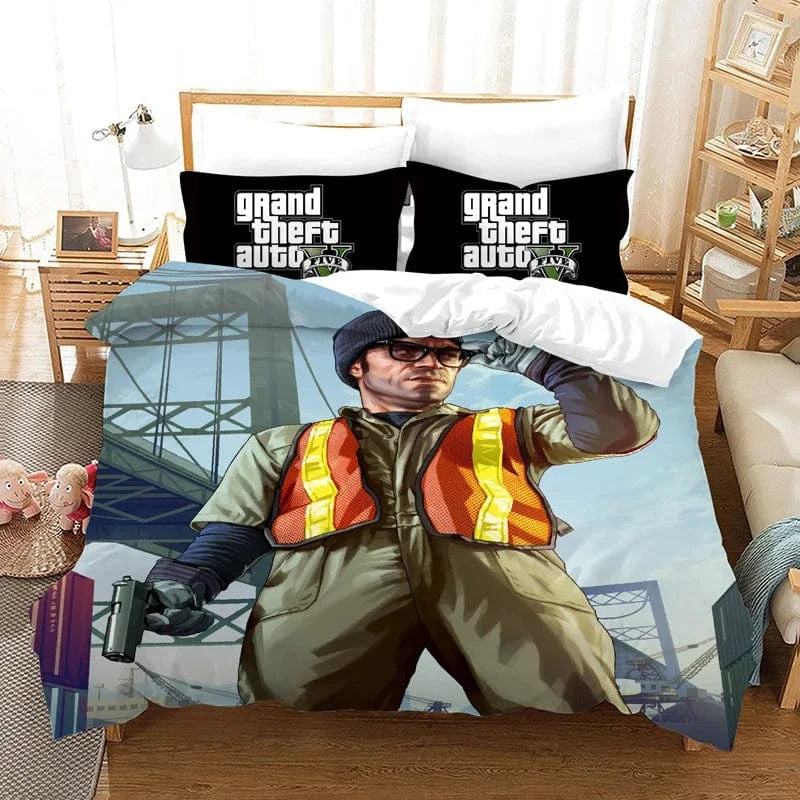 Canvanation 8 / 228x228cm 3pcs Housse De Couette - Game GTA V, Grand Theft Auto 5