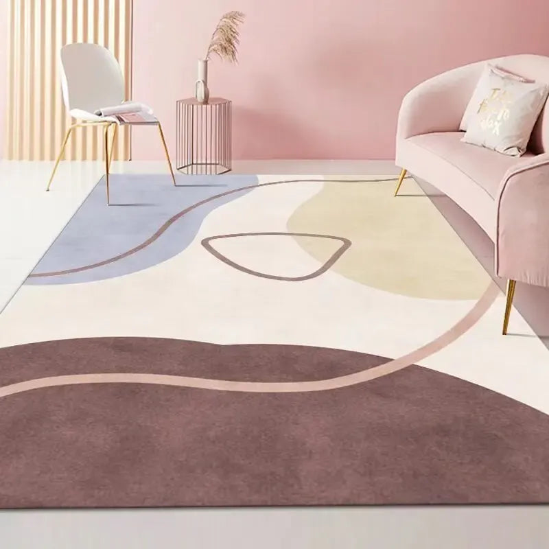 Canvanation FLANNEL-10 / 100x160cm 39.4x63in Tapis De Salon - Moderne Abstrait Ultra Doux