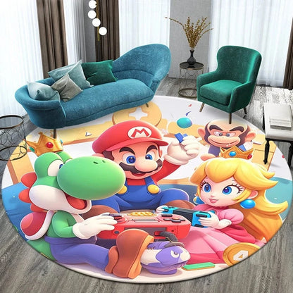 Canvanation 120cm(47.24 in) diam / 9 Tapis De Chambre - Film Mario