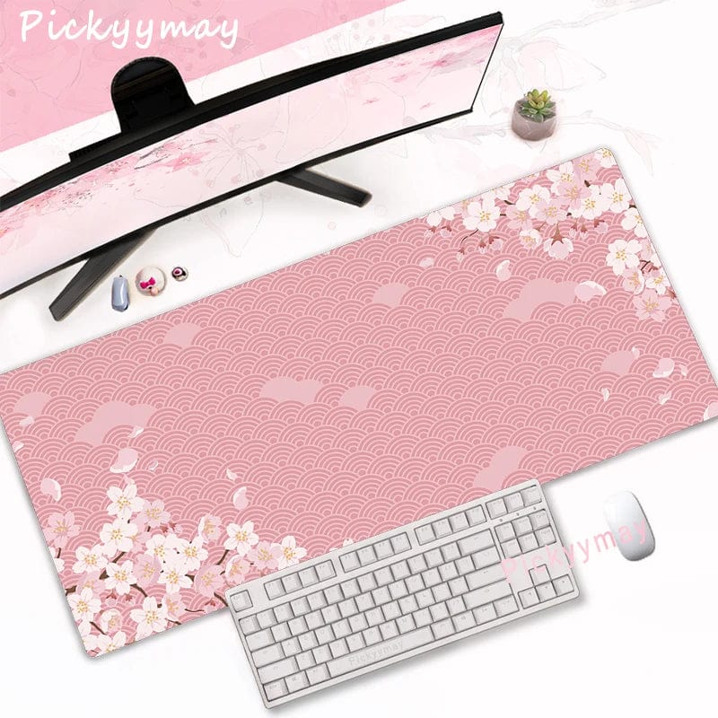 Canvanation Sakura WA00630 (2) / 400x900x2mm Tapis De Souris - Rose Cerisier Fleurie