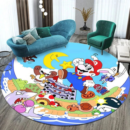 Canvanation 120cm(47.24 in) diam / 7 Tapis De Chambre - Film Mario