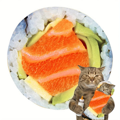 Canvanation salmon / Round70inch(1.8m)) Couverture Polaire Burritos Tortilla Donut Pizza Nourriture