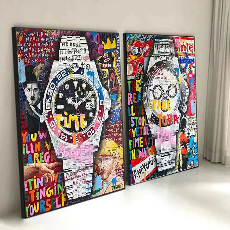 Affiche Montre De Luxe Pop Art