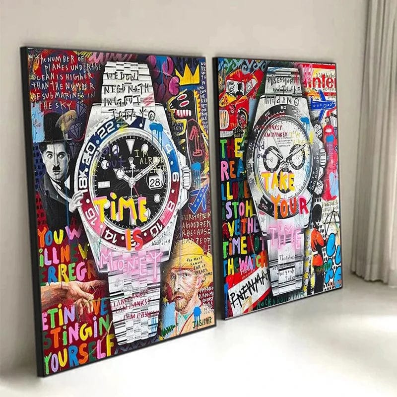 Affiche Montre De Luxe Pop Art