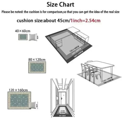 Canvanation Tapis De Salon Moderne - Design Aubusson, Style Européen & Américain
