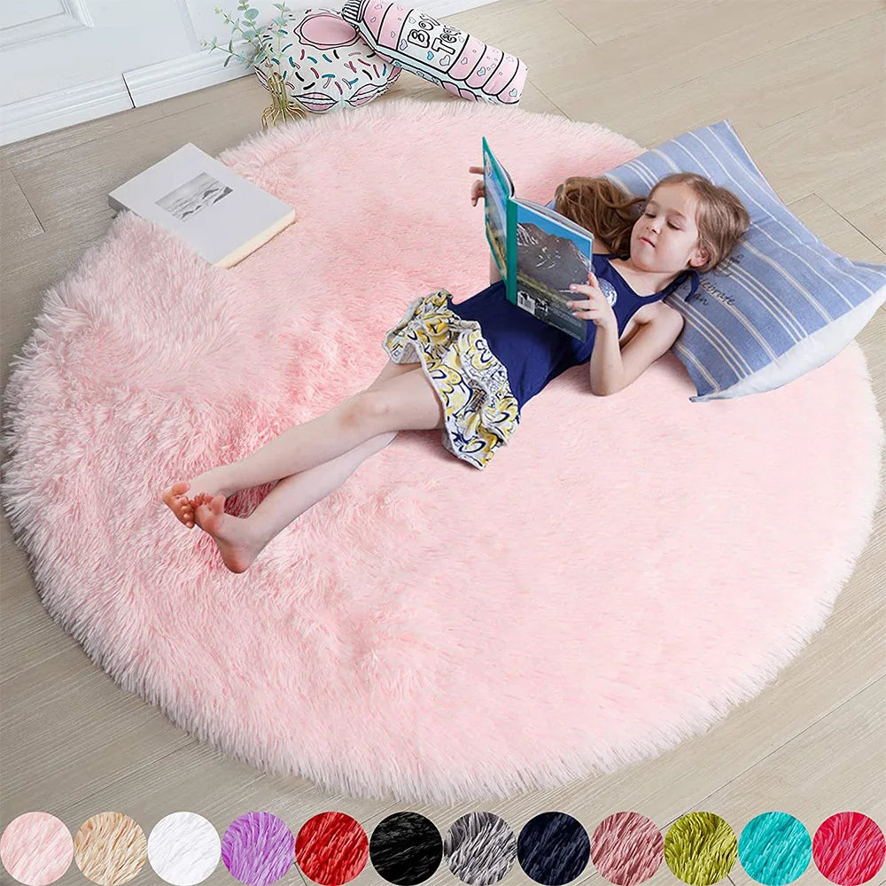 Tapis De Chambre Rond - Multicolor