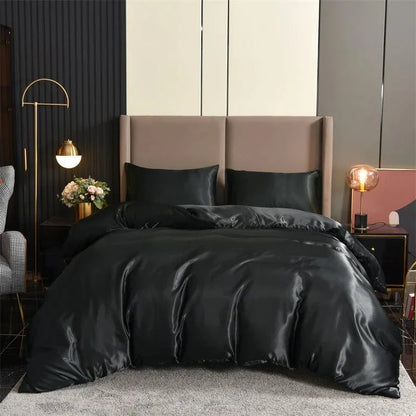 Canvanation Housse De Couette - Satin Noir