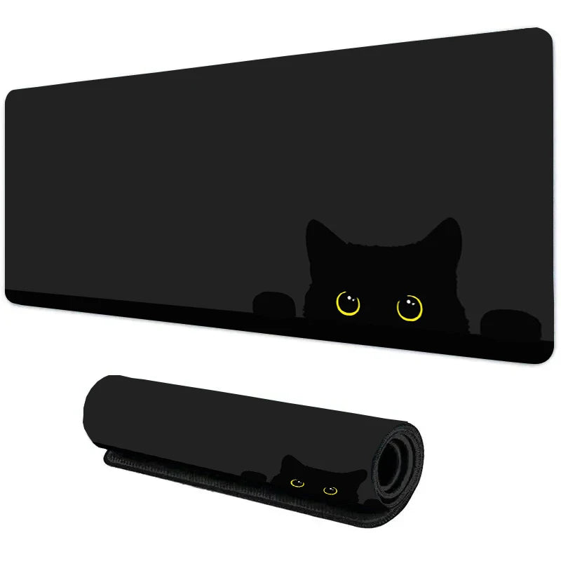 Tapis De Souris - Kawaii Noir Chat