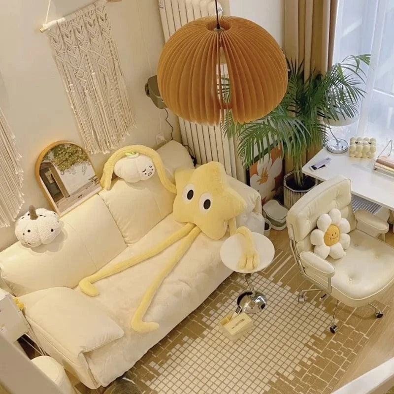 Canvanation Coussin peluche étoile géante à longues pattes