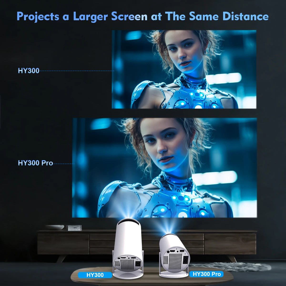 Projecteur - HY300 Pro 4K Android 11 Dual Wifi6