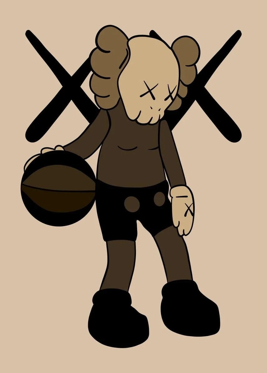 Poster Street Art Kaws Basket Triste