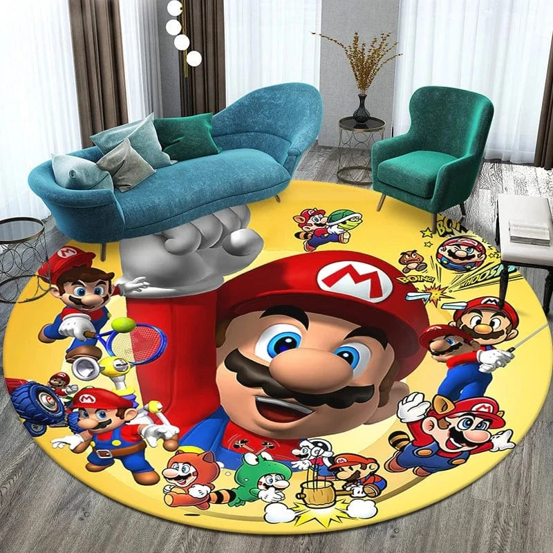 Canvanation 120cm(47.24 in) diam / 1 Tapis De Chambre - Film Mario