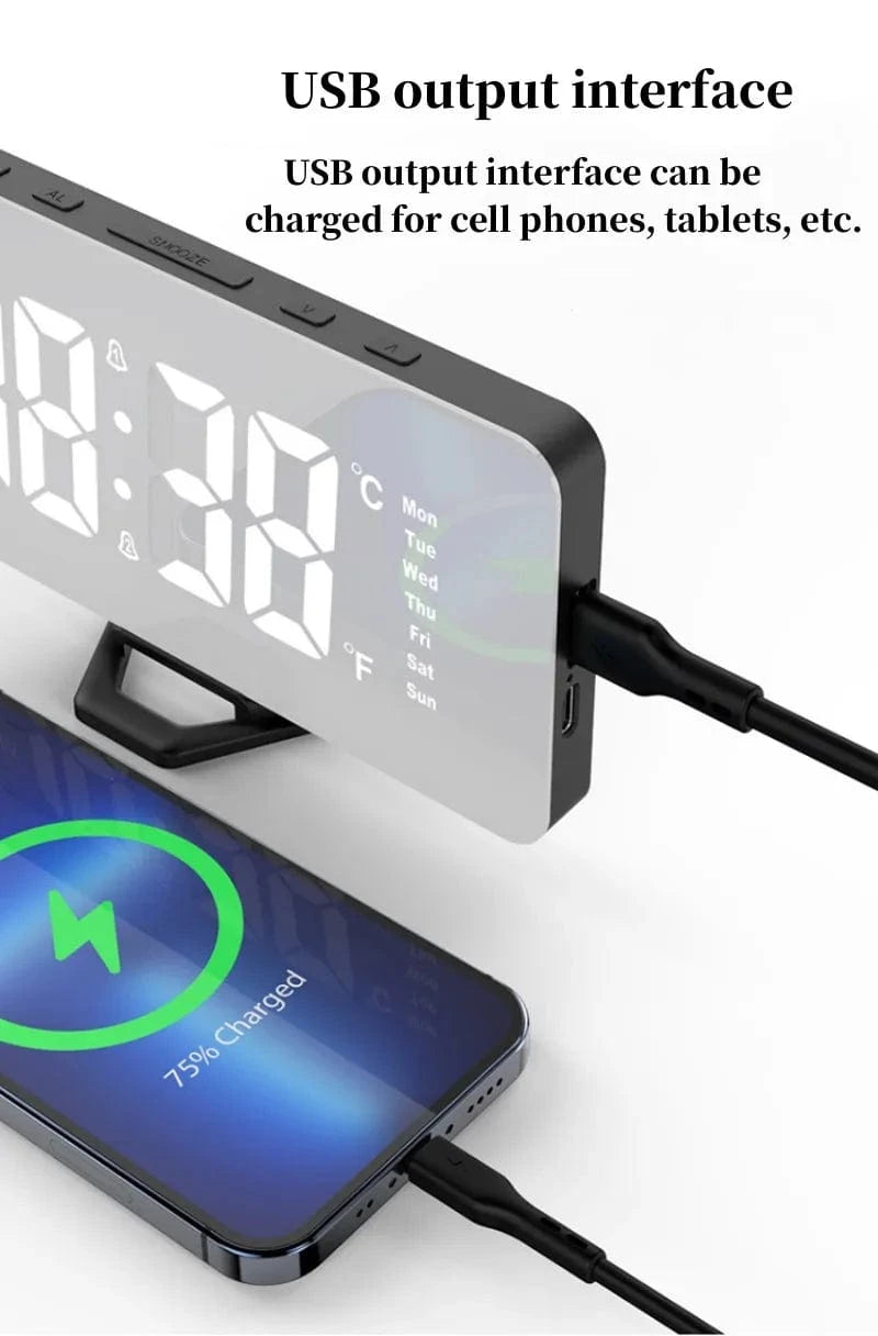 Canvanation Réveil Digital Miroir