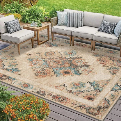Canvanation 118BS-5 / 200x300cm Tapis Berbère carré style persan rétro – Motifs géométriques & floraux tapis