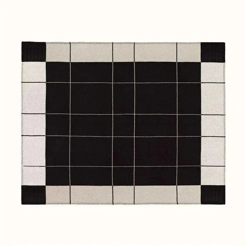 Canvanation Blanket-1 / 43x43cm Plaid en Maille Style Européen en Cachemire Synthétique – Anti-Boulochage