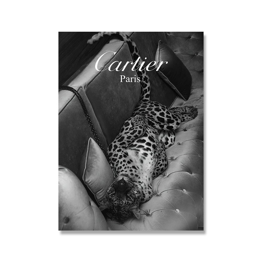 Canvanation Affiche Luxe Cartier Paris Leopard