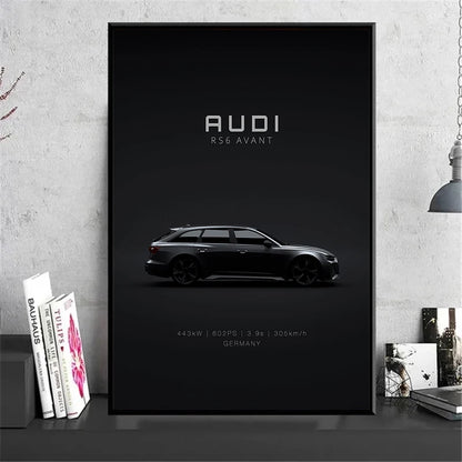 Affiche Voiture Luxe Sport Audi 