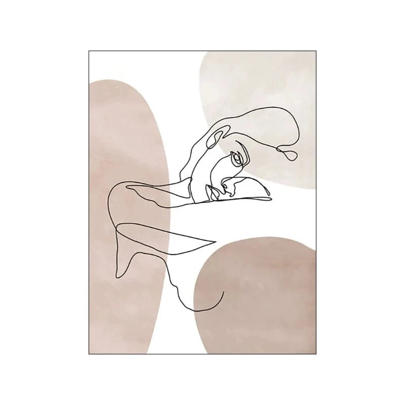 Canvanation B / 30x42cm Affiche Abstrait Couple Dessin