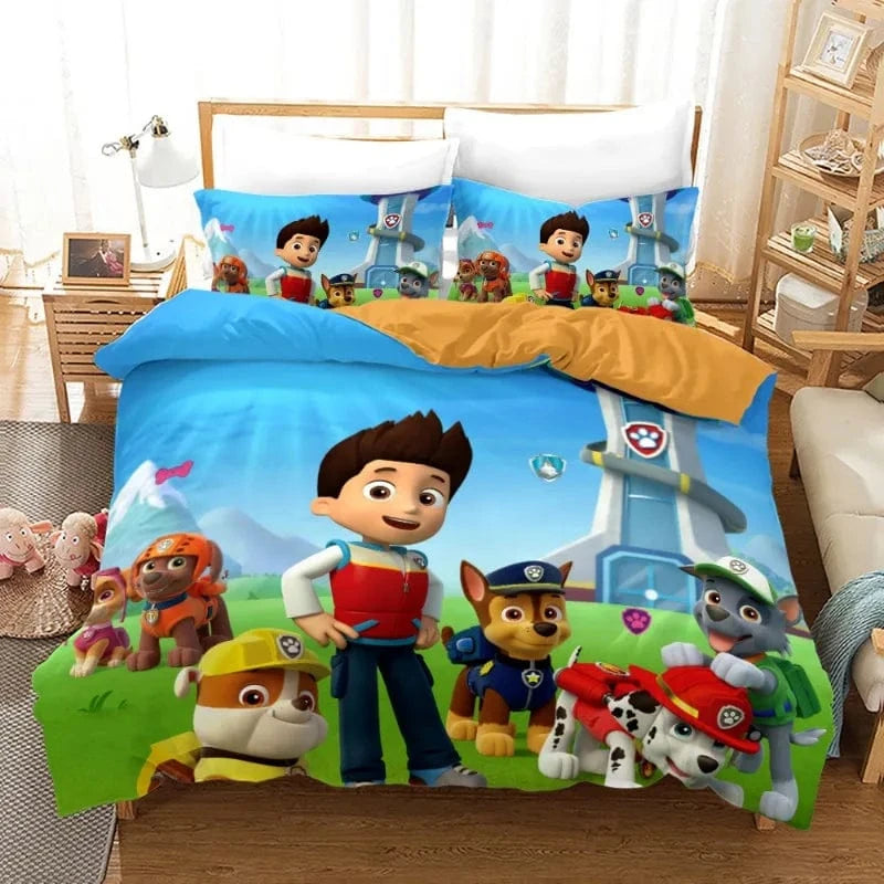 Canvanation 3 / US Queen 228x228cm Housse De Couette - Paw Patrols Enfant 18 Couleurs
