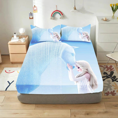 Canvanation 8 / 153x203x30cm Housse de Couette Frozen - Un Voyage Magique au Coeur de l'Hiver