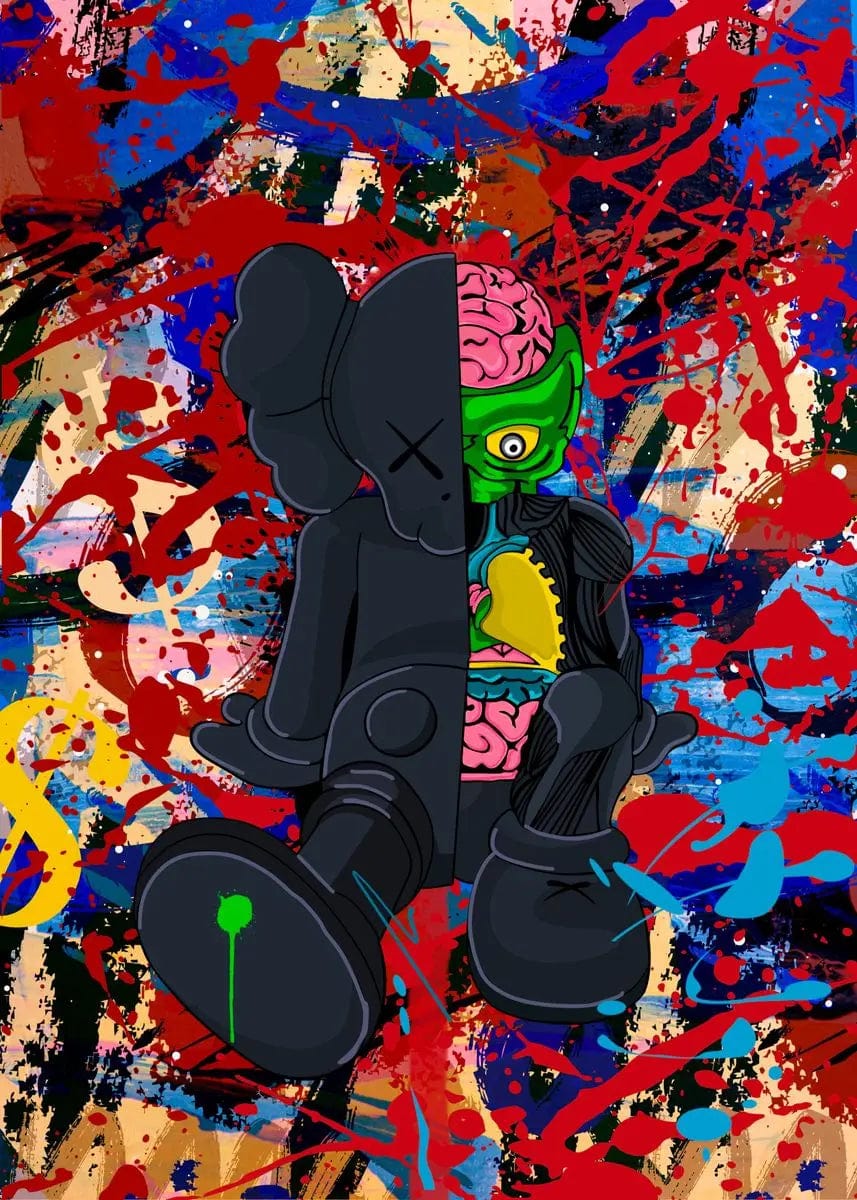 Poster Kaws Peinture biologie