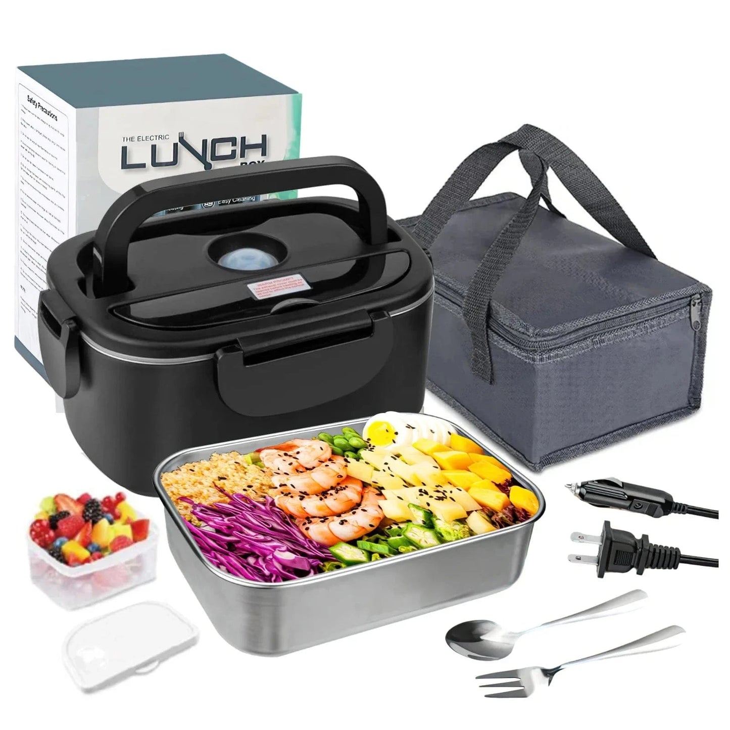 Canvanation Noir 1 Lunch Box Électrique Portable – Profitez de Repas Chauds Partout, à Tout Moment !