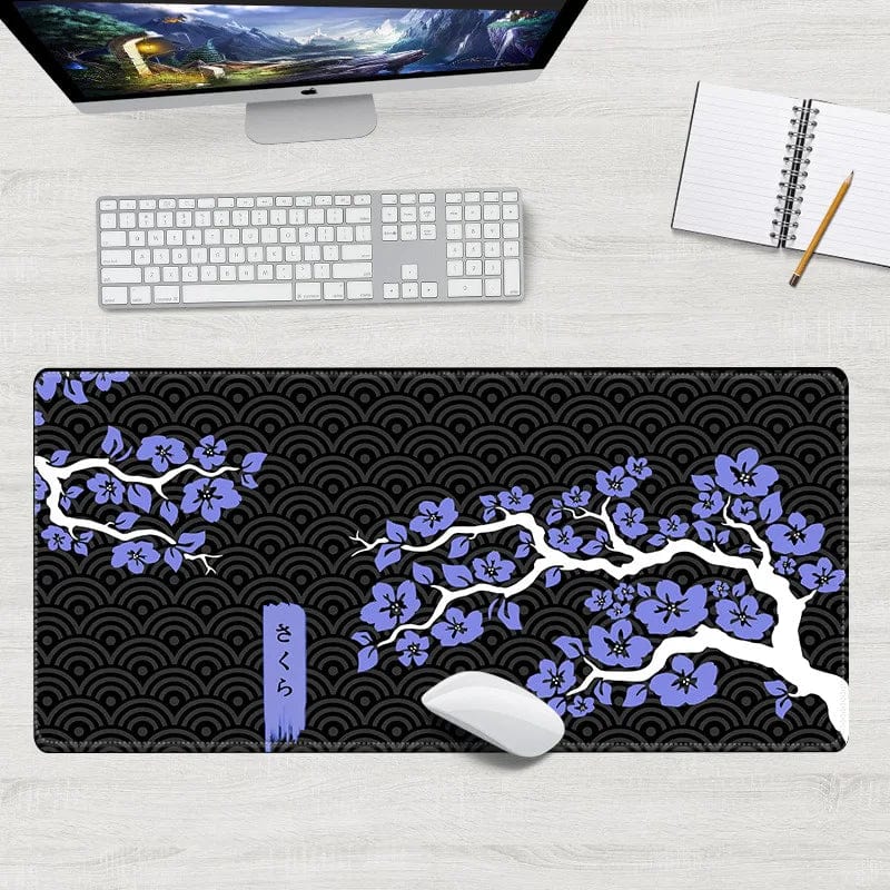 Canvanation 90x40 cm / Violet Tapis De Souris - Sakura Cerisier Violet