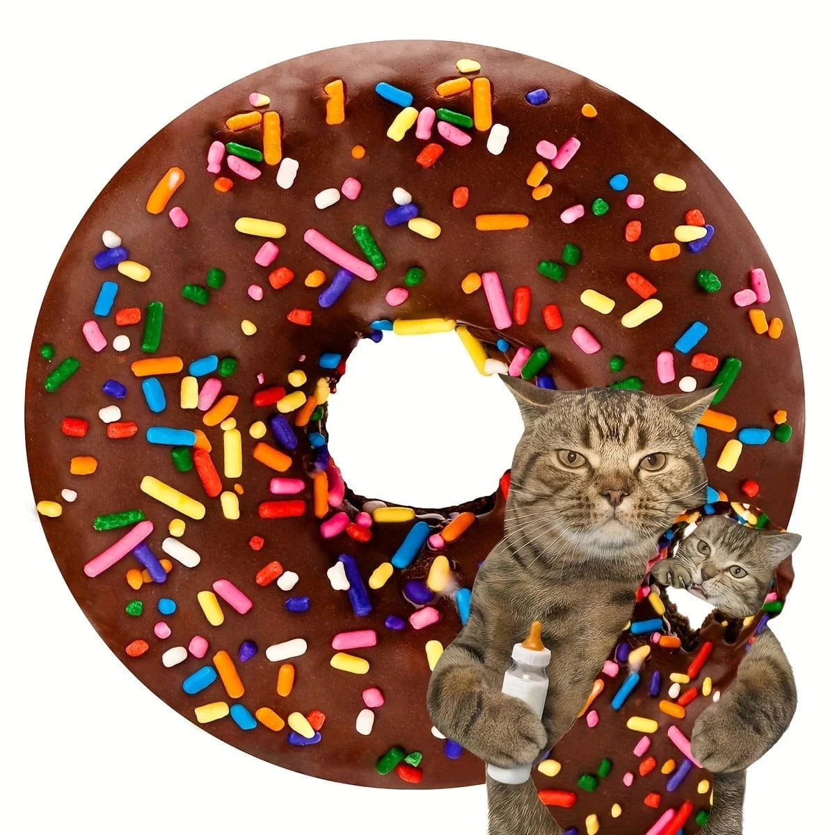 Canvanation Chocolate Donuts / Round59inch(1.5m)) Couverture Polaire Burritos Tortilla Donut Pizza Nourriture