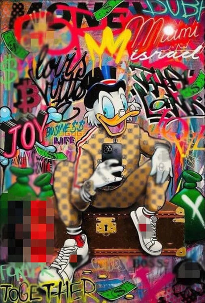 Poster Picsou Donald Diamand Street Art