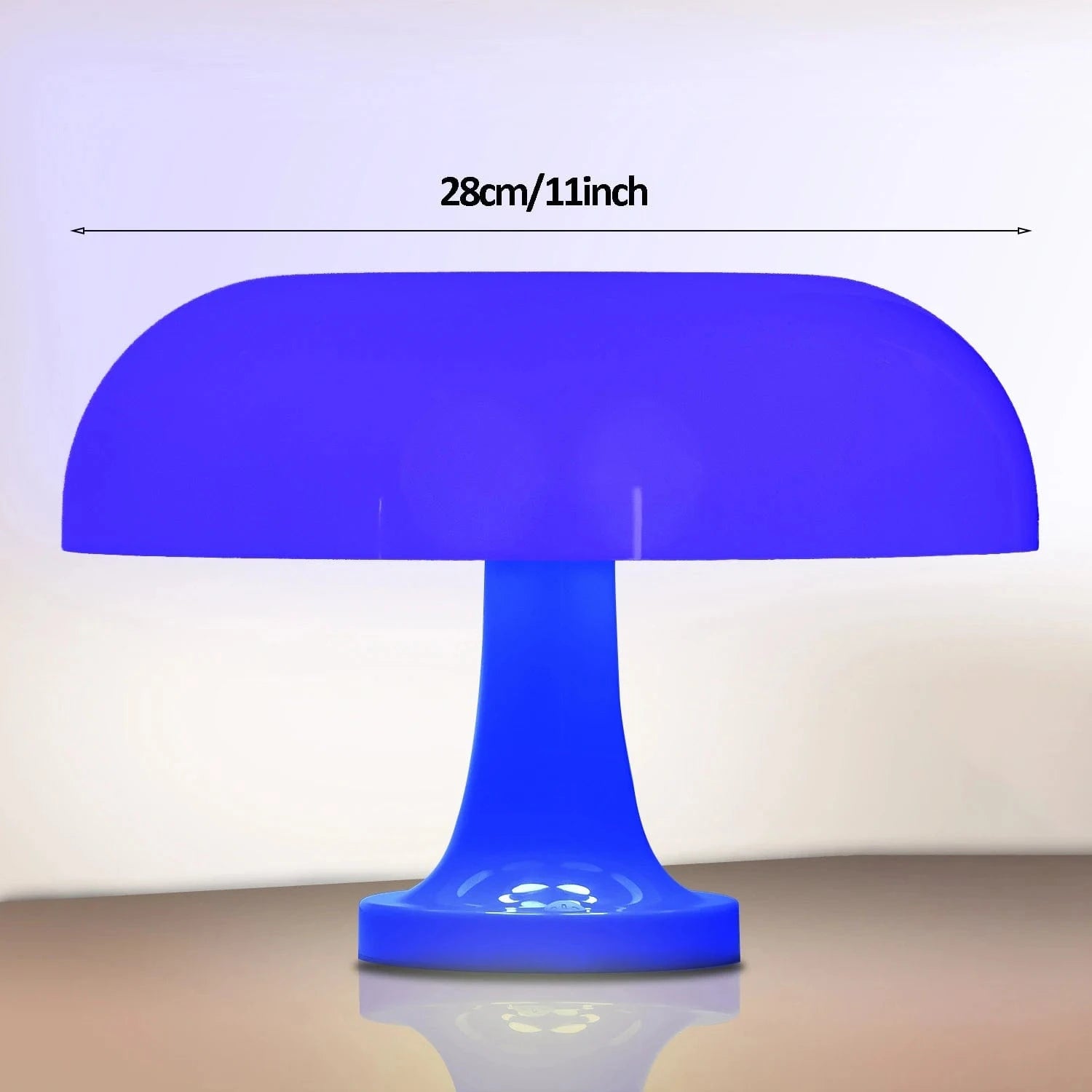 Canvanation Bleu 28cm-11.02in / Type-C Lampe de Chevet LED Moderne en PVC – Dimmable, Rechargeable, Design Minimaliste
