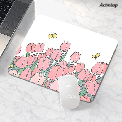 Canvanation Flower LY005523 (4) / 18x22cm Tapis De Souris - Kawaii Forêt Magnifique