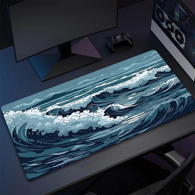 Canvanation A3369 / 900x400x2mm Tapis De Souris - Paysage Vague Japonaise