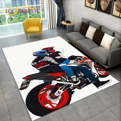 Tapis De Chambre - 3D Moto Racing