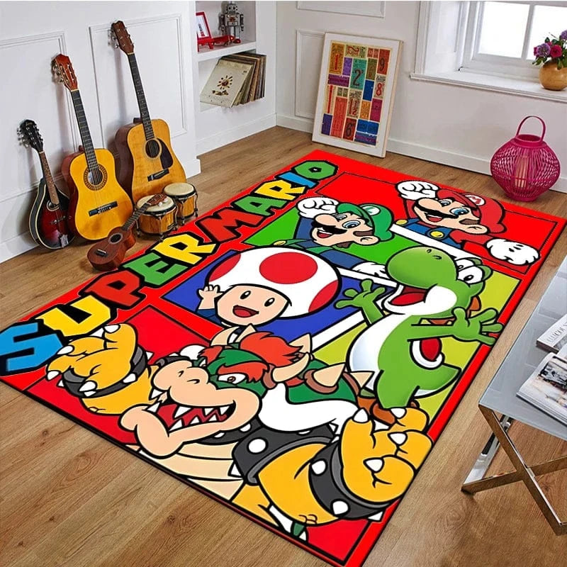 Canvanation Style D / 160x230cm (63x90in) Tapis De Chambre - 3D Super Mario Bros HD