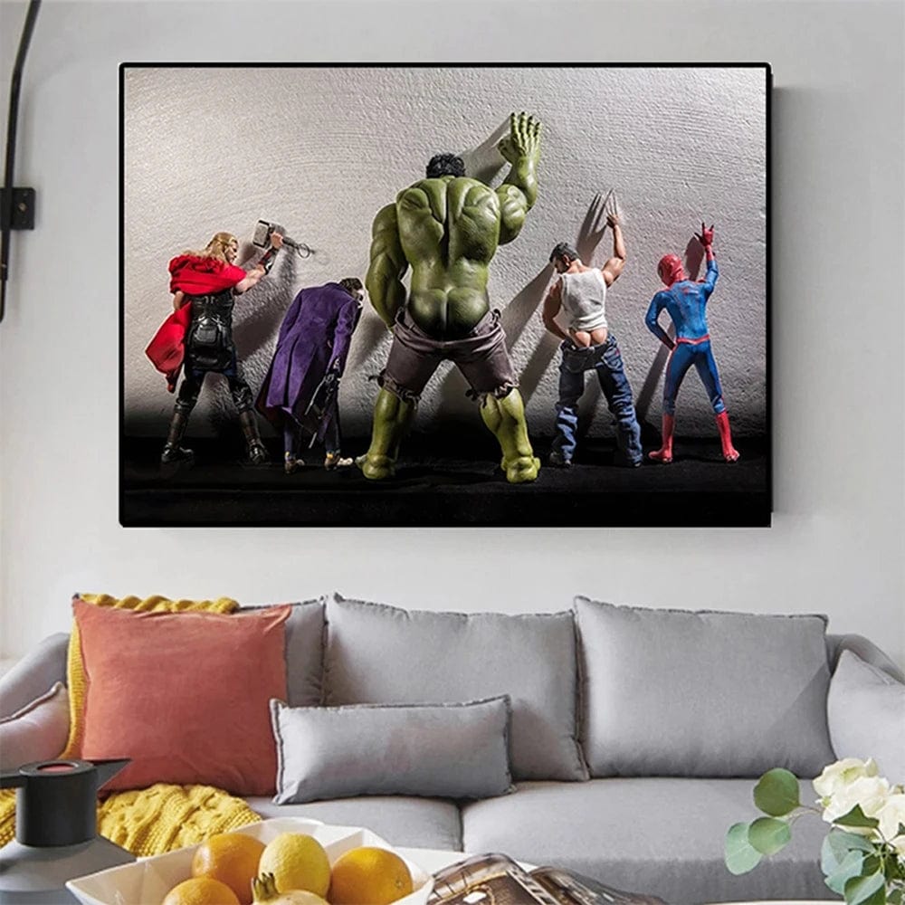 Affiche Salle De Bain Marvel