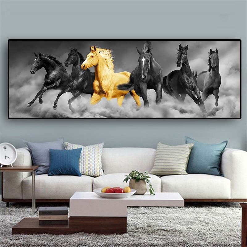 Canvanation 20x60cm Affiche Chevaux Prestigieux