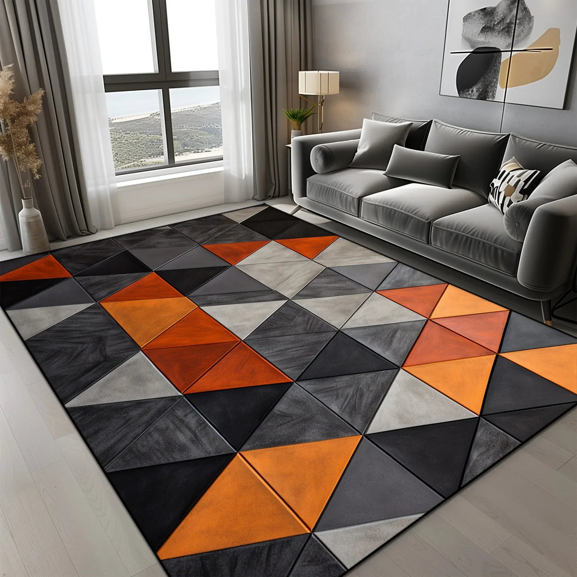 Canvanation JH003 Lint-free7 / 80x160cm 31.5x63in Tapis De Salon - Forme Géométrique