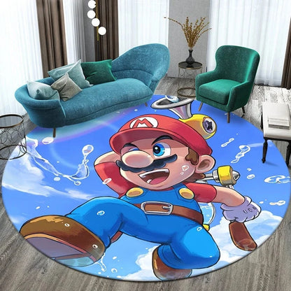 Canvanation 120cm(47.24 in) diam / 6 Tapis De Chambre - Film Mario