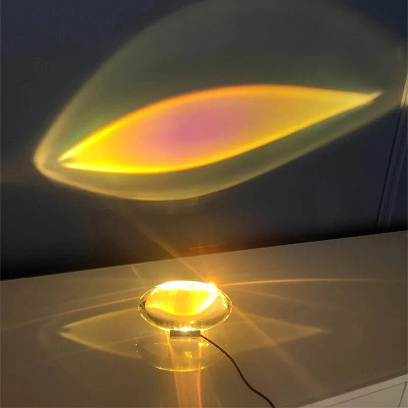 Canvanation USB / 3 Couleurs Ajustable Lampe de Chevet en Cristal Moderne - Oeil D'ange