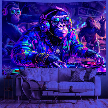 Canvanation WF1066 / 130x150cm Tapisserie  - Dj UV : Ajoutez une ambiance électrisante à votre intérieur