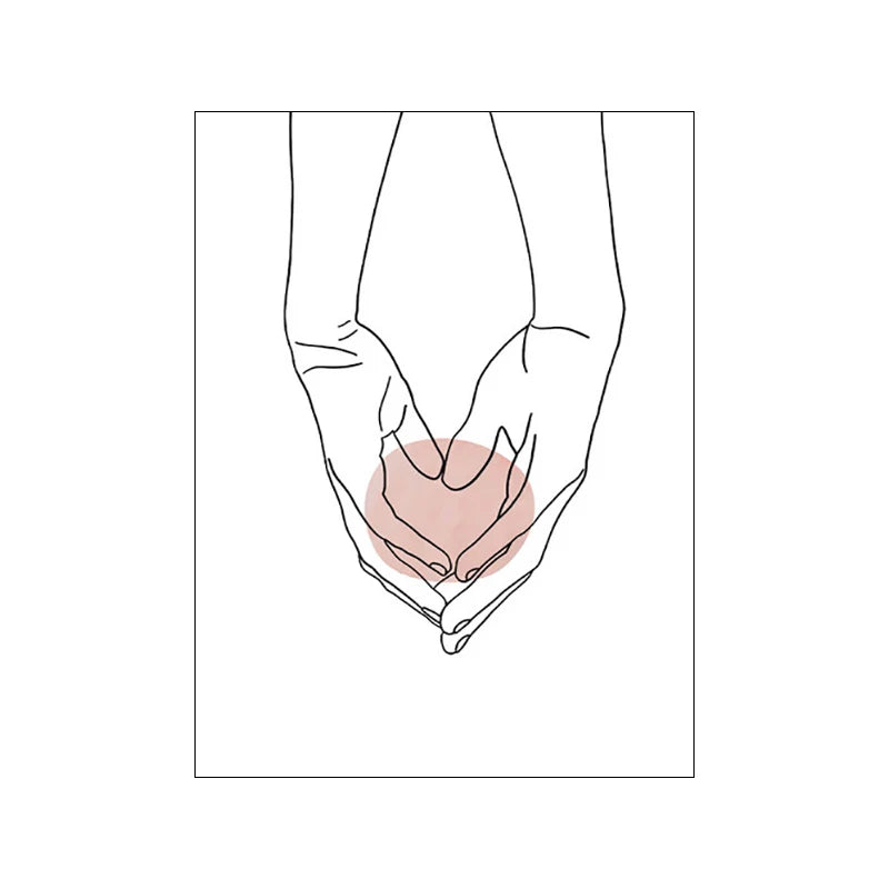 Affiche Abstrait Couple Dessin