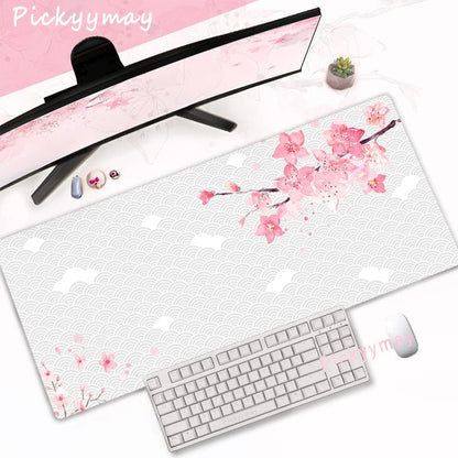 Canvanation WA00155 Sakura (3) / 400x900x2mm Tapis De Souris - Rose Cerisier Fleurie