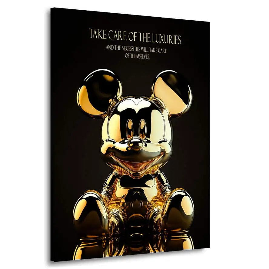 Canvanation 90x130cm Poster Figurine Mickey En Or