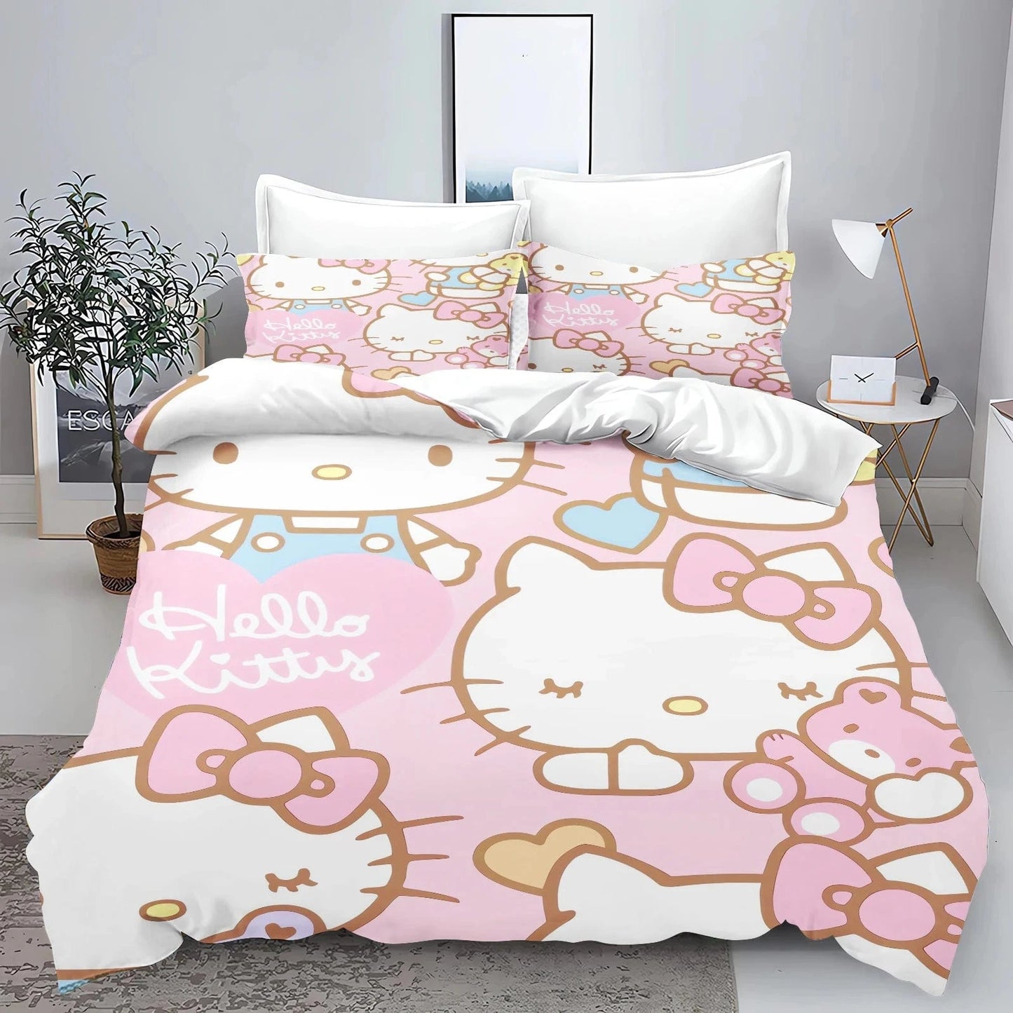 Canvanation 2 / 135x200cm Housse De Couette - Hello Kitty 3D
