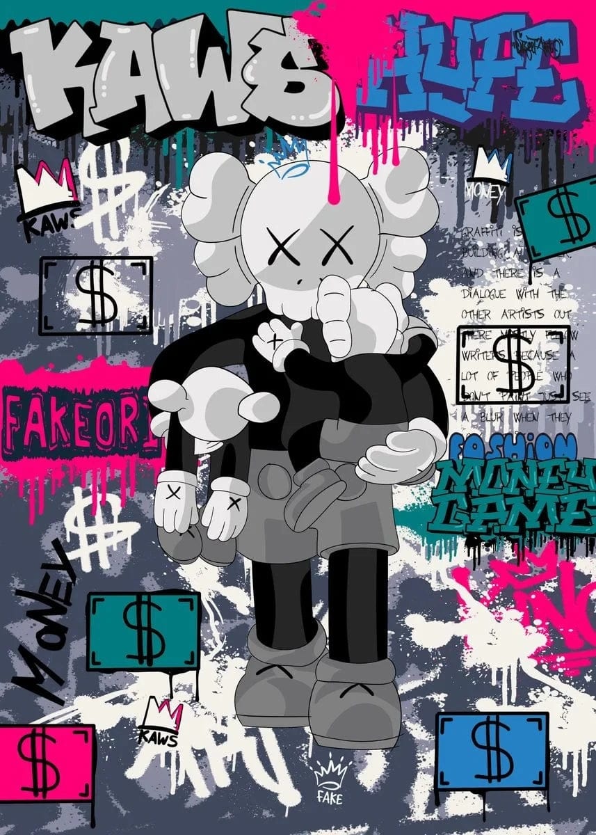 Poster Street Art Kaws